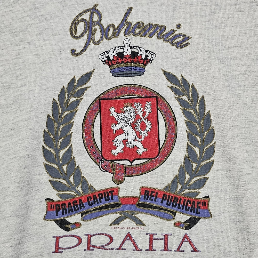 VTG Czech Republic PRAGUE Praha Tourism Sweatshirt Jerzees Boxy Scotland Made